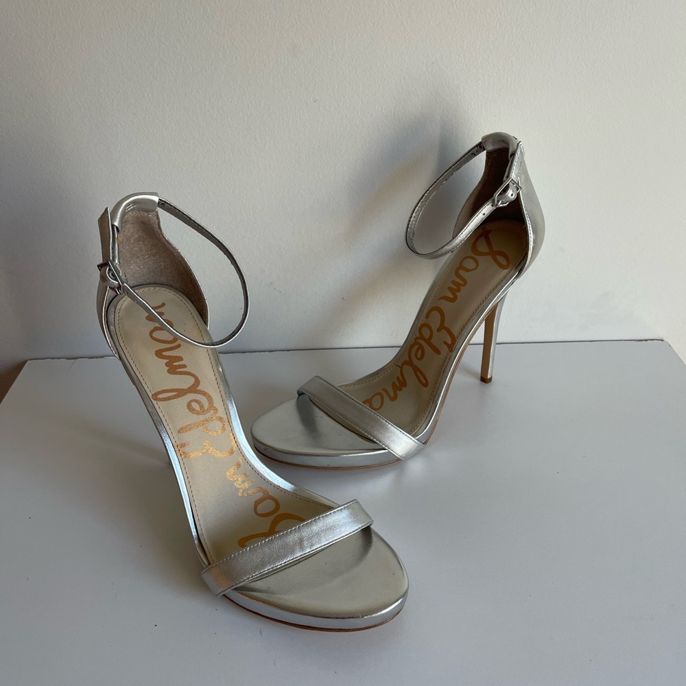 Sam Edelman Eleanor SILVER High Heels Sandals Women's Size 11